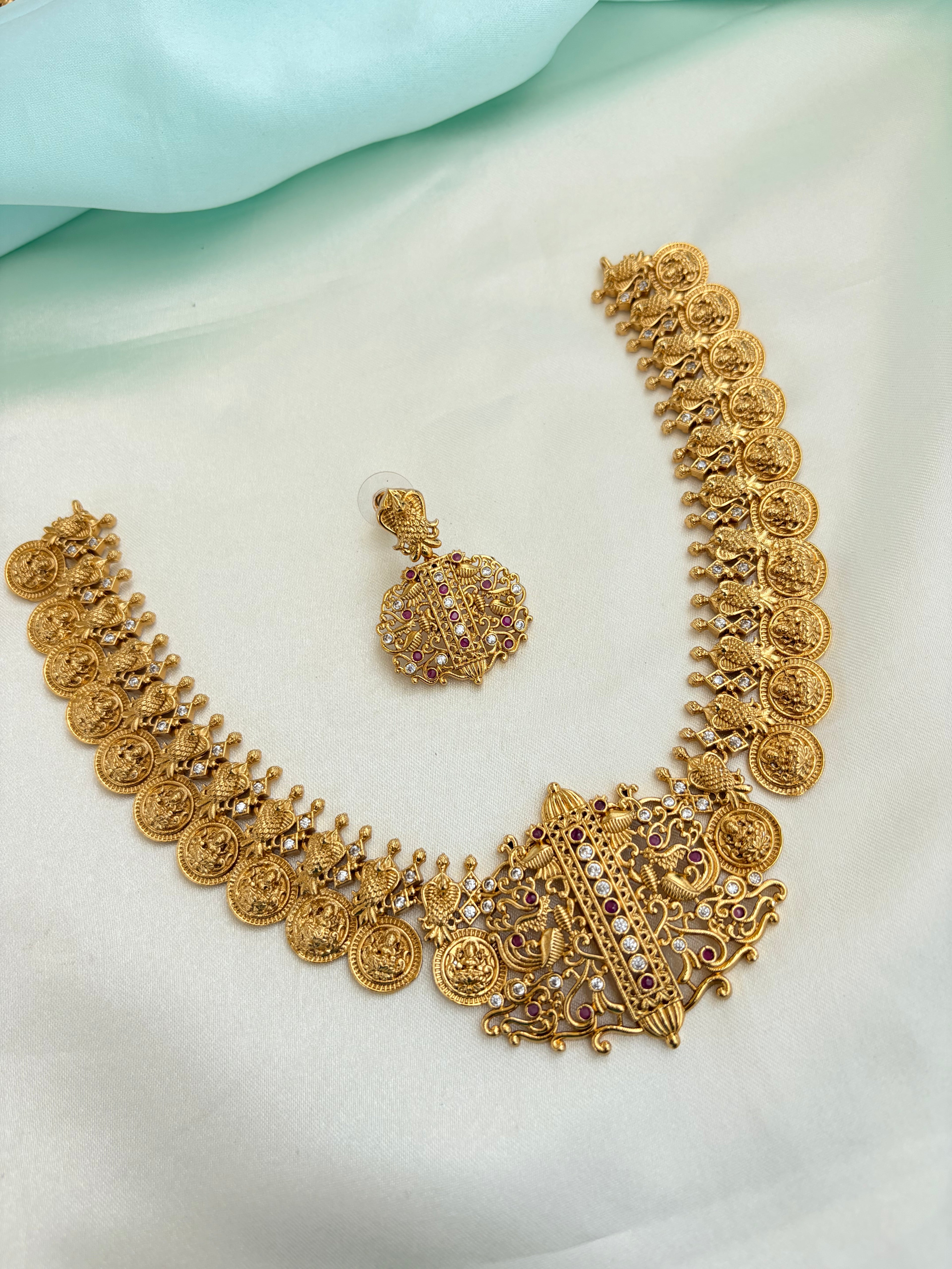 Lakshmidevi Kasulu Neckset with Earrings Ns904
