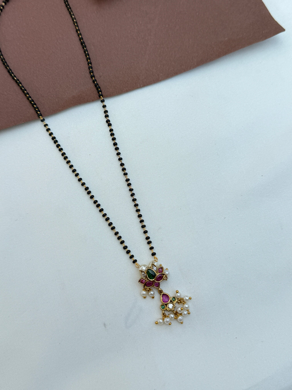 Bb069 18inches single line kemp lotus blackbeads