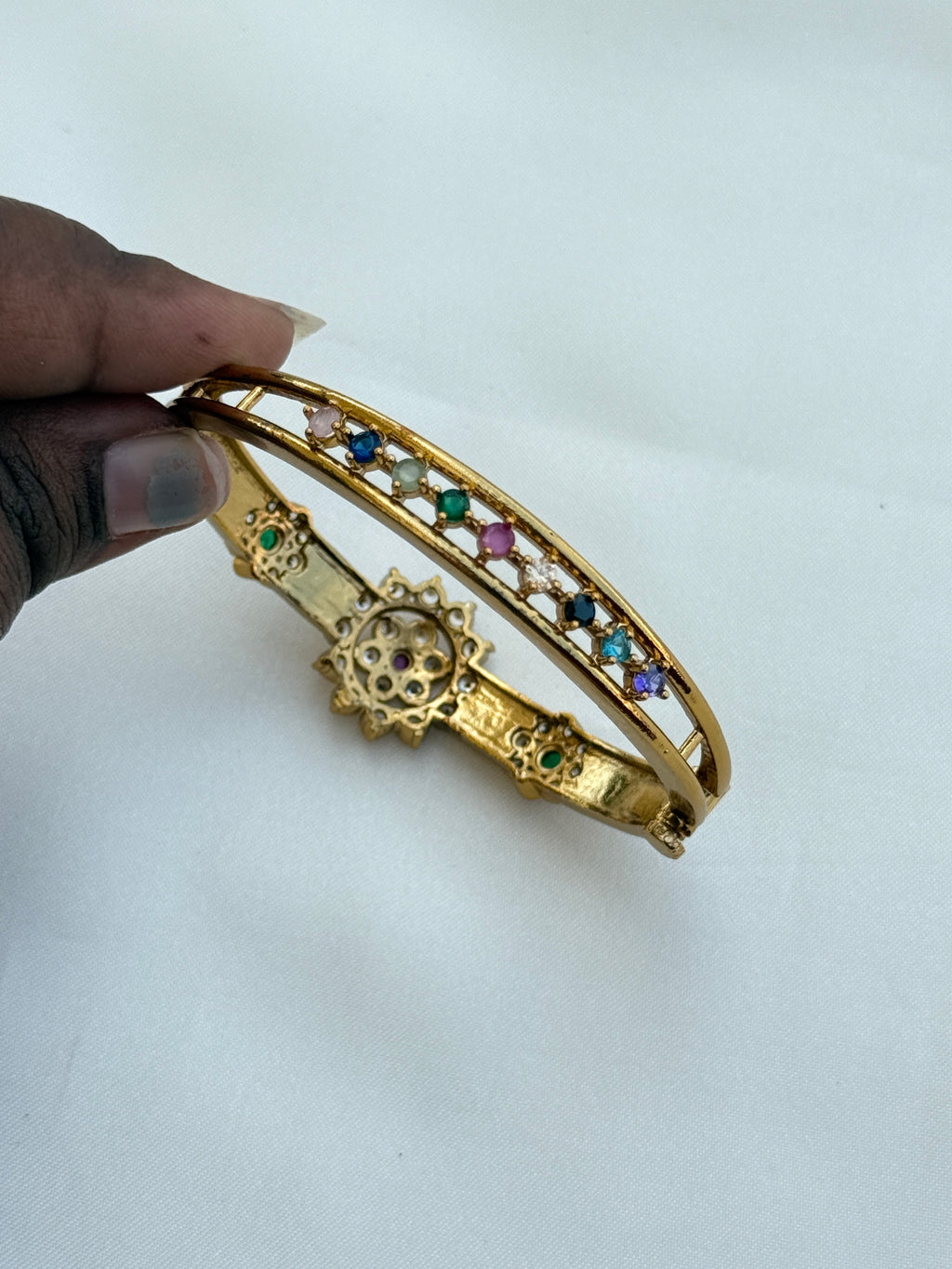 Br526 openable gold multi kada bracelet
