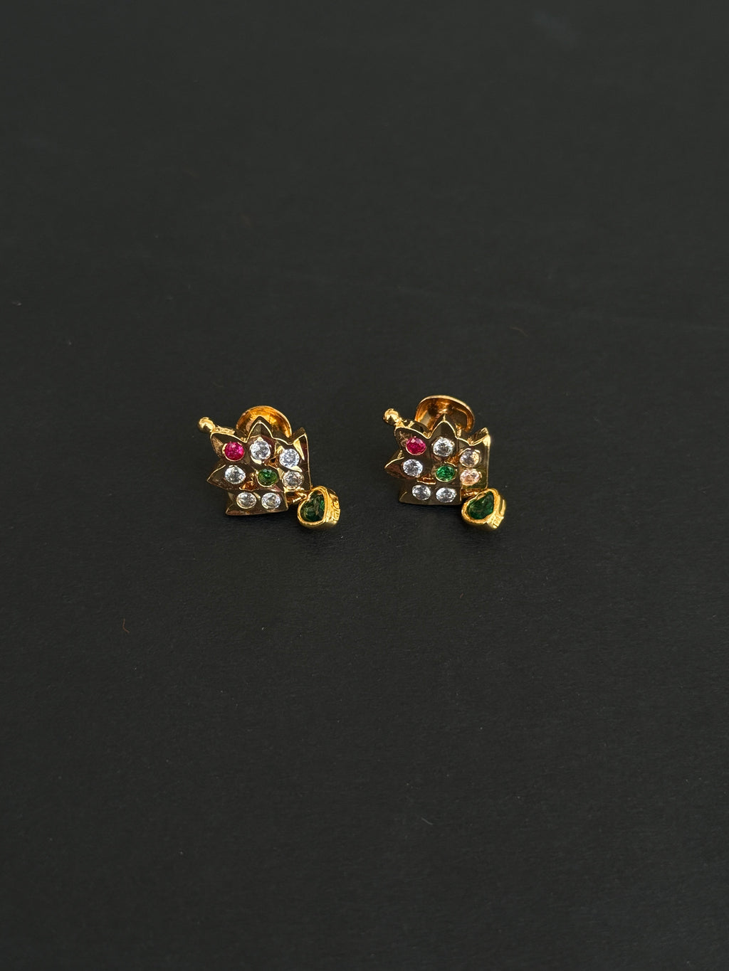 Ph019 multi panchaloham back screw earrings