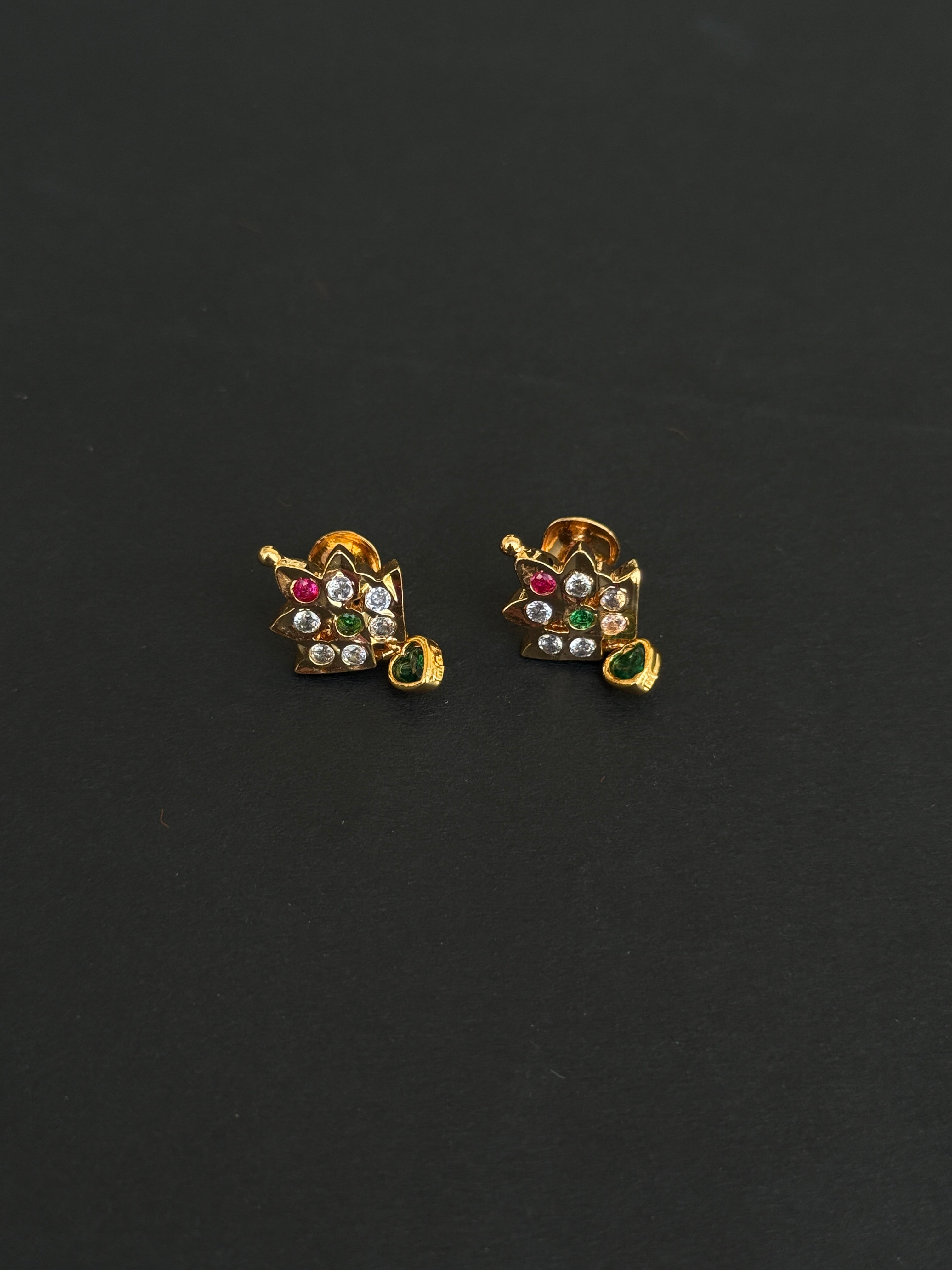 Ph019 multi panchaloham back screw earrings