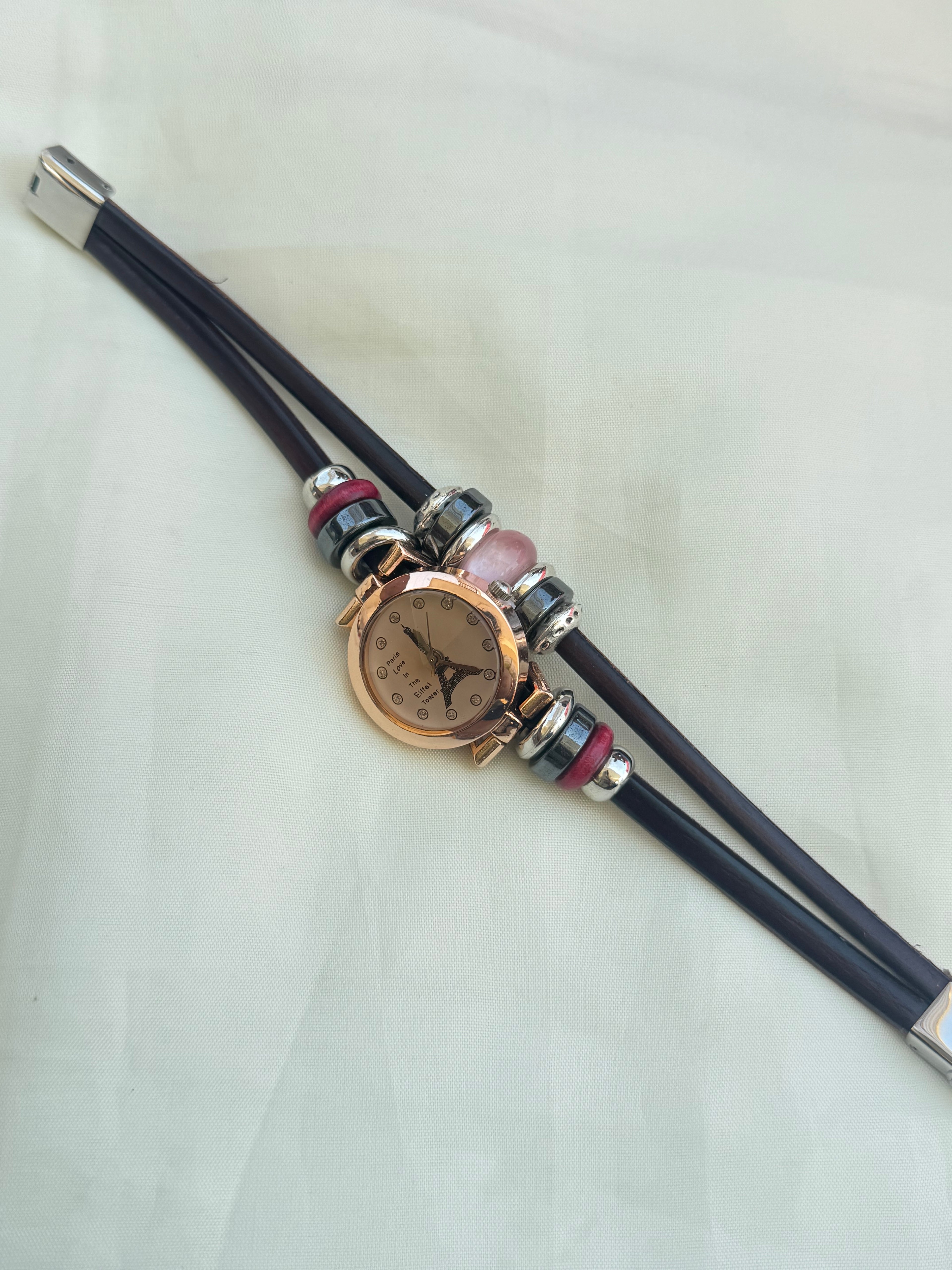 Small Eiffel tower analogue bracelet watches wt002