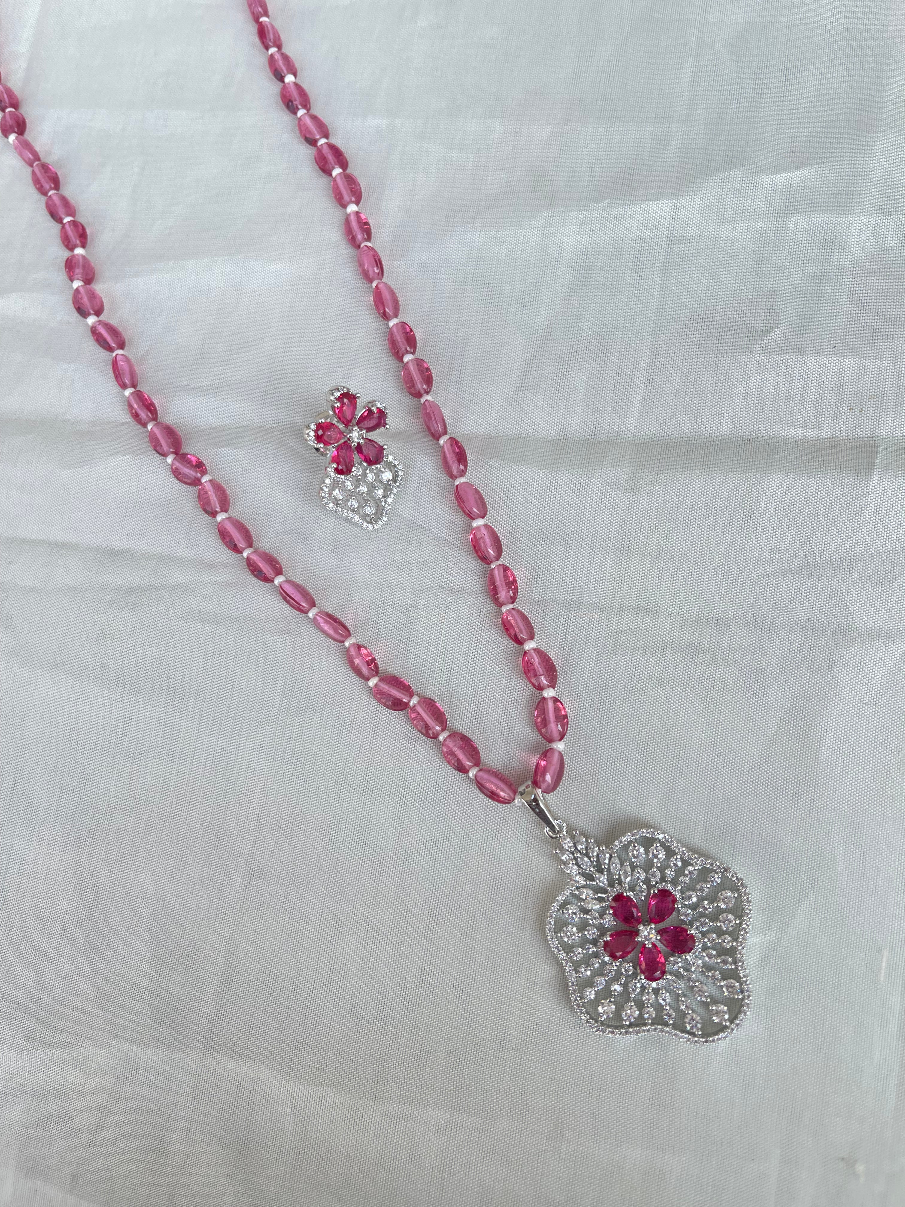 Beads with diamond finish pendent
