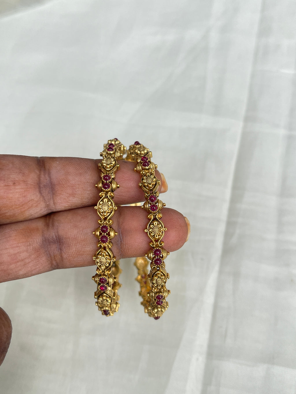 Bg1545 ruby flower bangles sb514