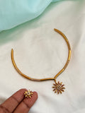 Golden Sunburst Pendant Neckset with Studs Ns970
