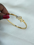 AB076 anti tarnish double butterfly openable kada bracelet