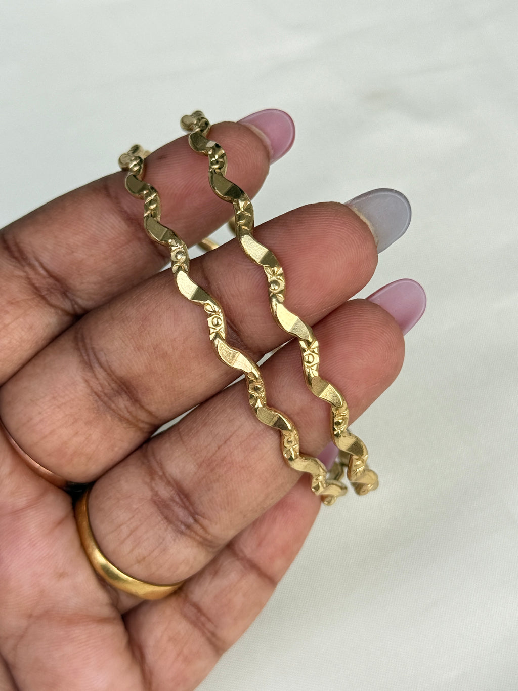 Ph164 panchaloham zigzag bangles