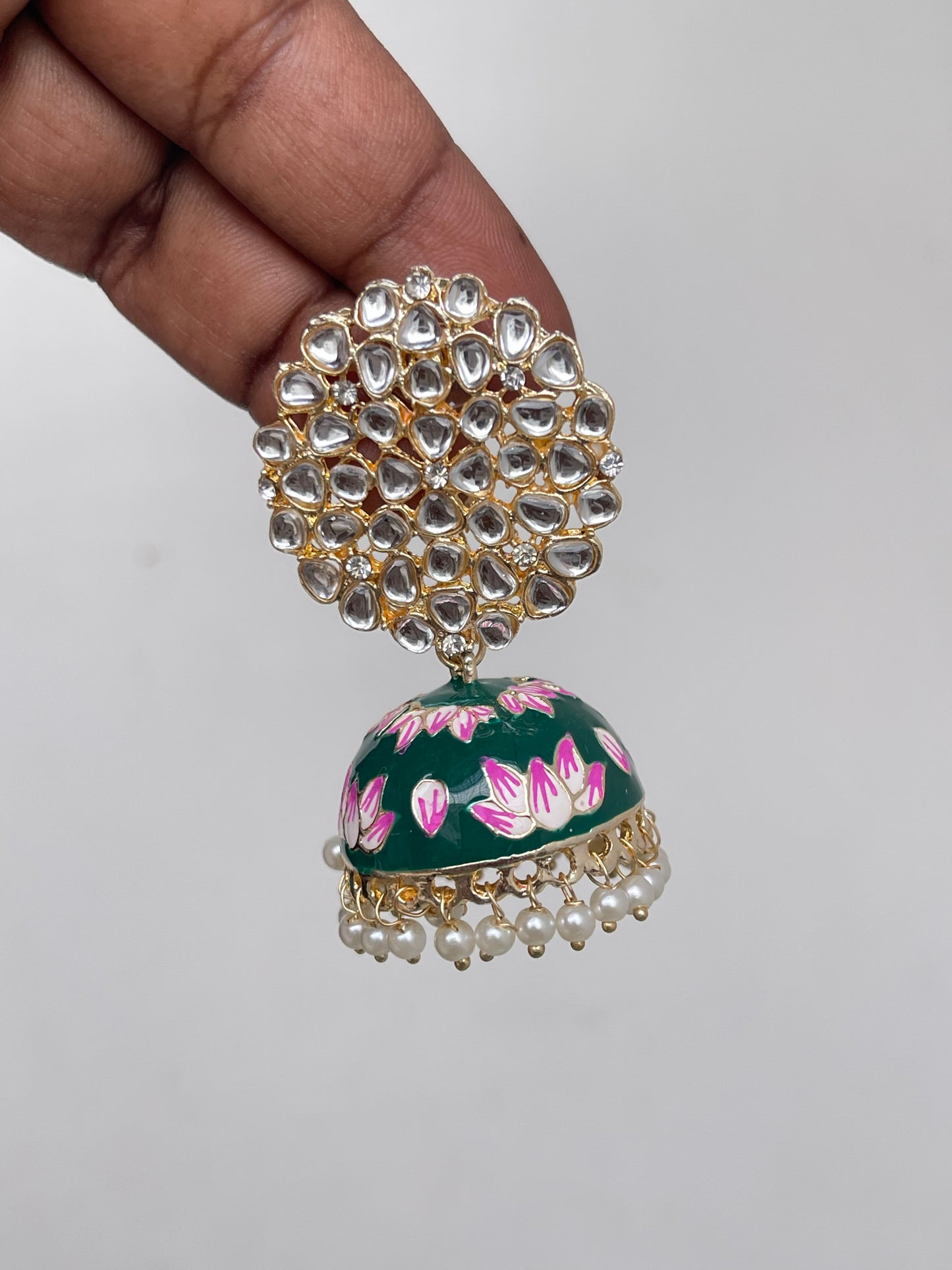 Kundan statement butta Earrings