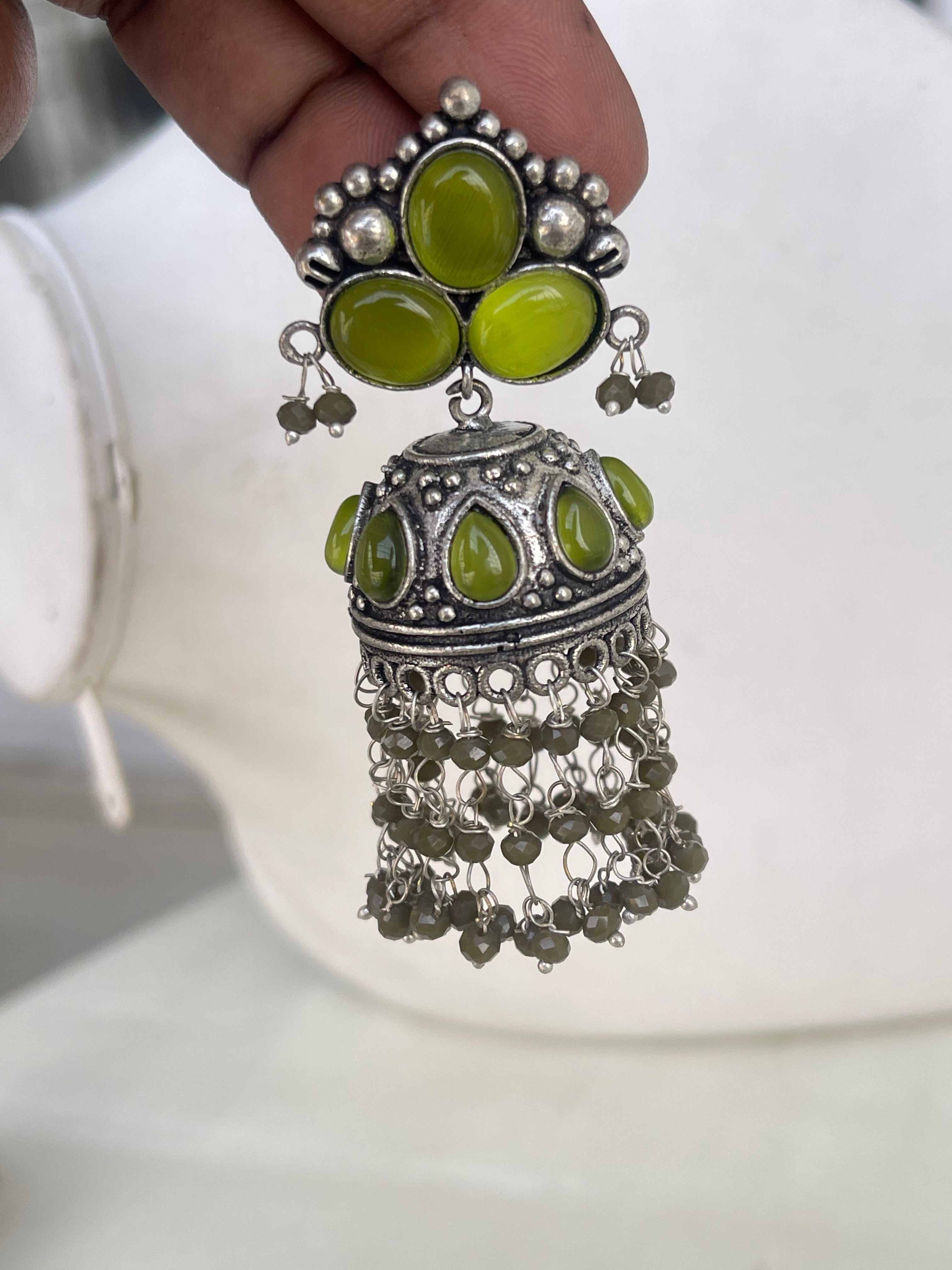 Oxidised butta Earrings