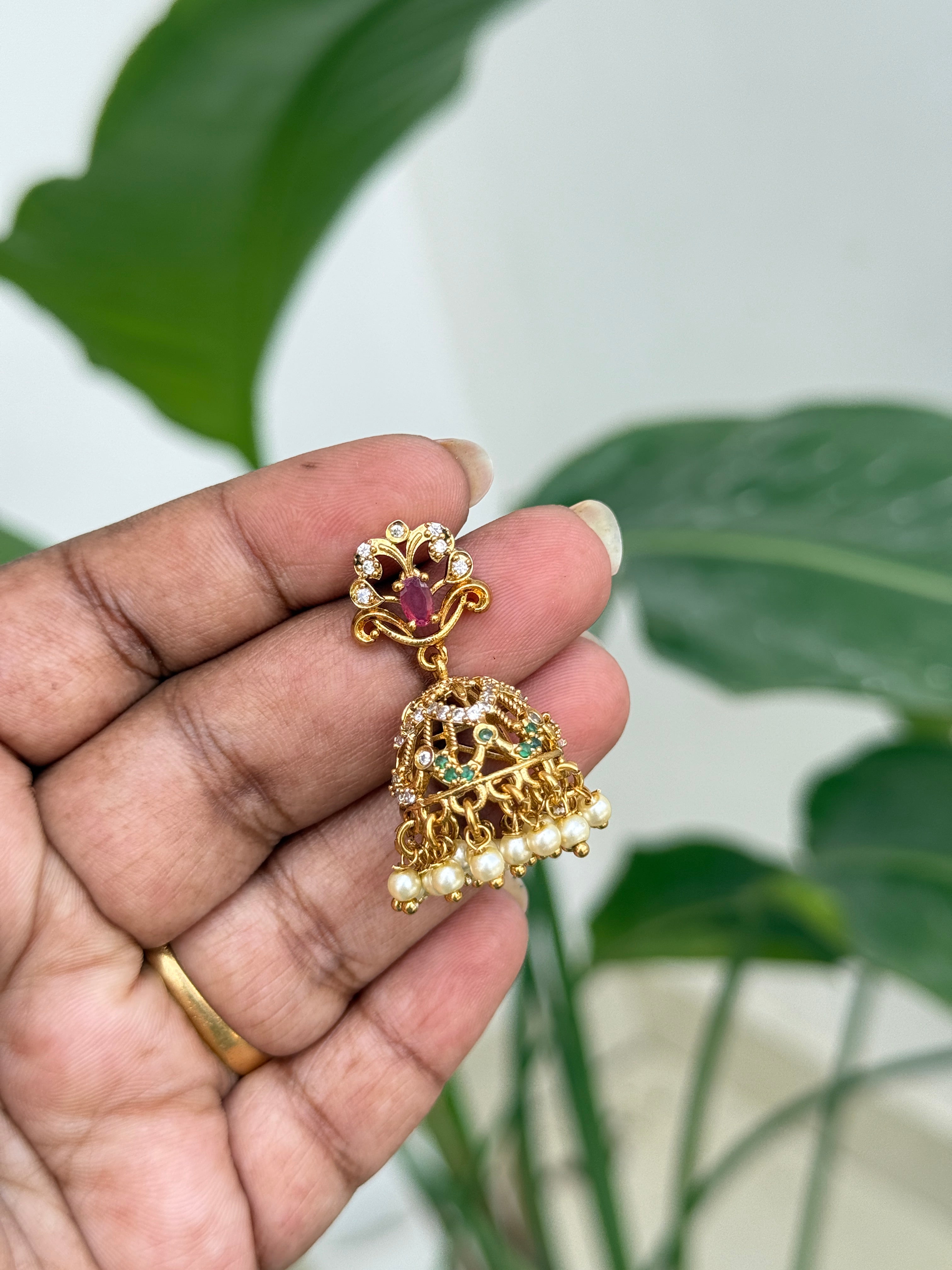 Er83 multi cz butta Earrings