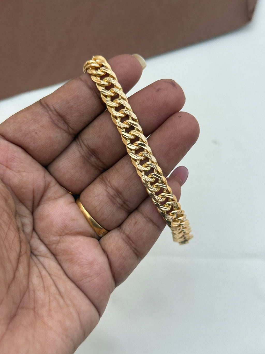 Ph230 panchaloham unpolished mens chai bracelet