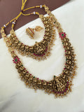 BS112 Bridal set in multi stones with earrings