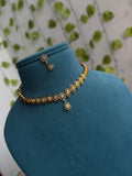 Ns887  short neckset with drop earrings