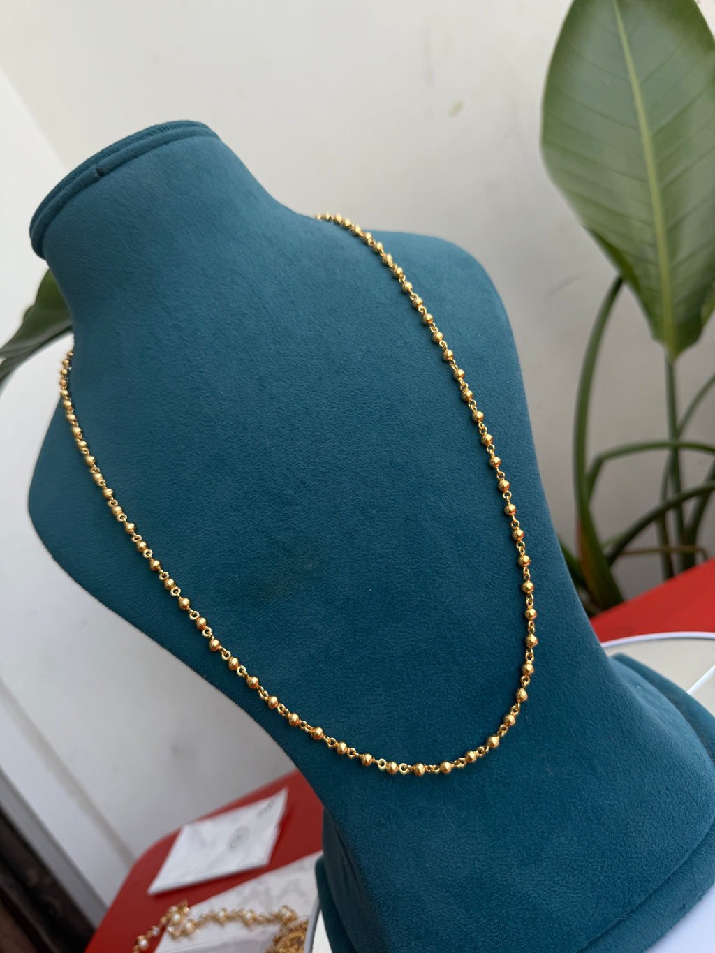 Ph132 panchaloham gold ball chain 24 inches