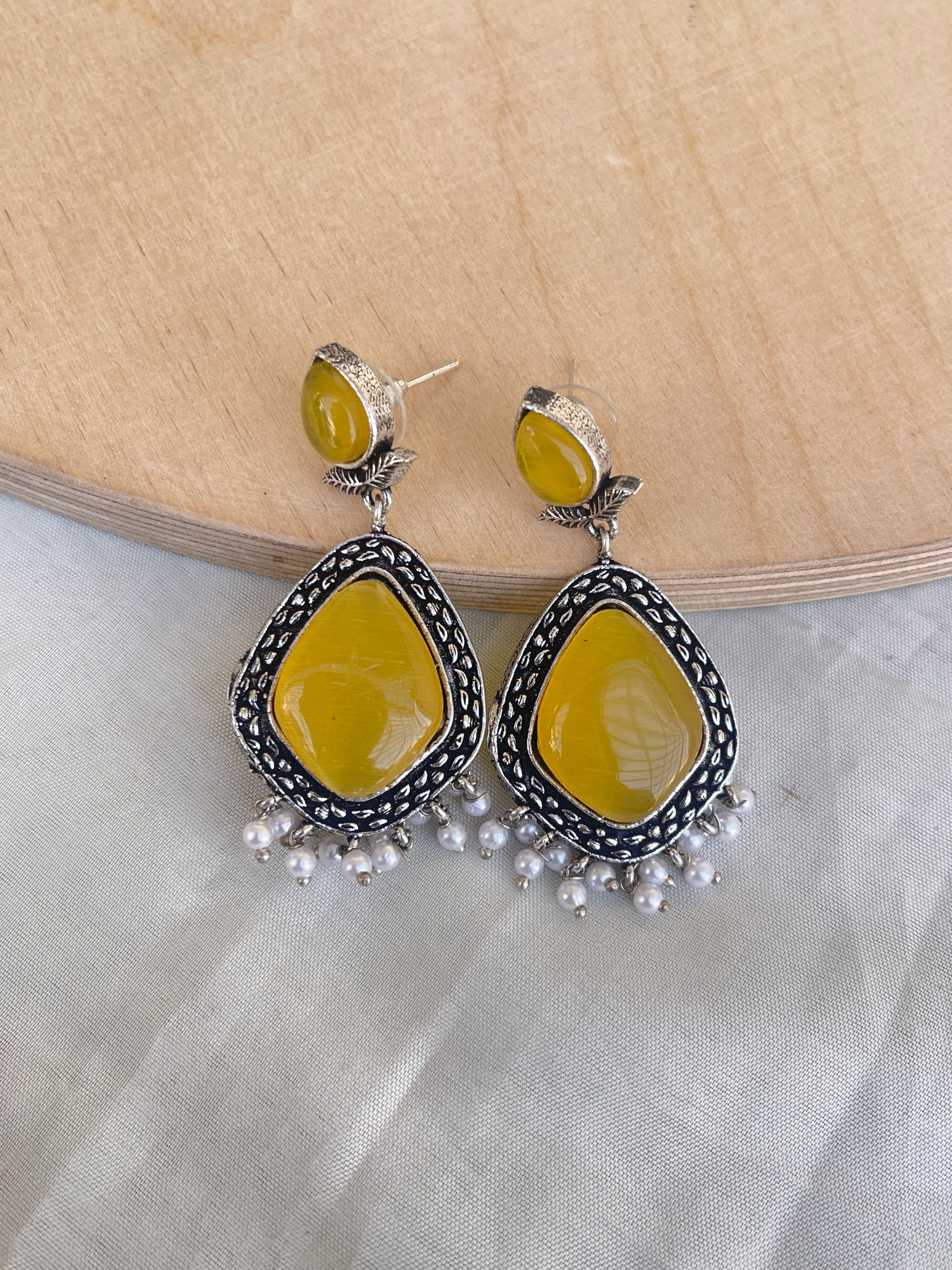 Lightweight budget friendly oxidised western earrings