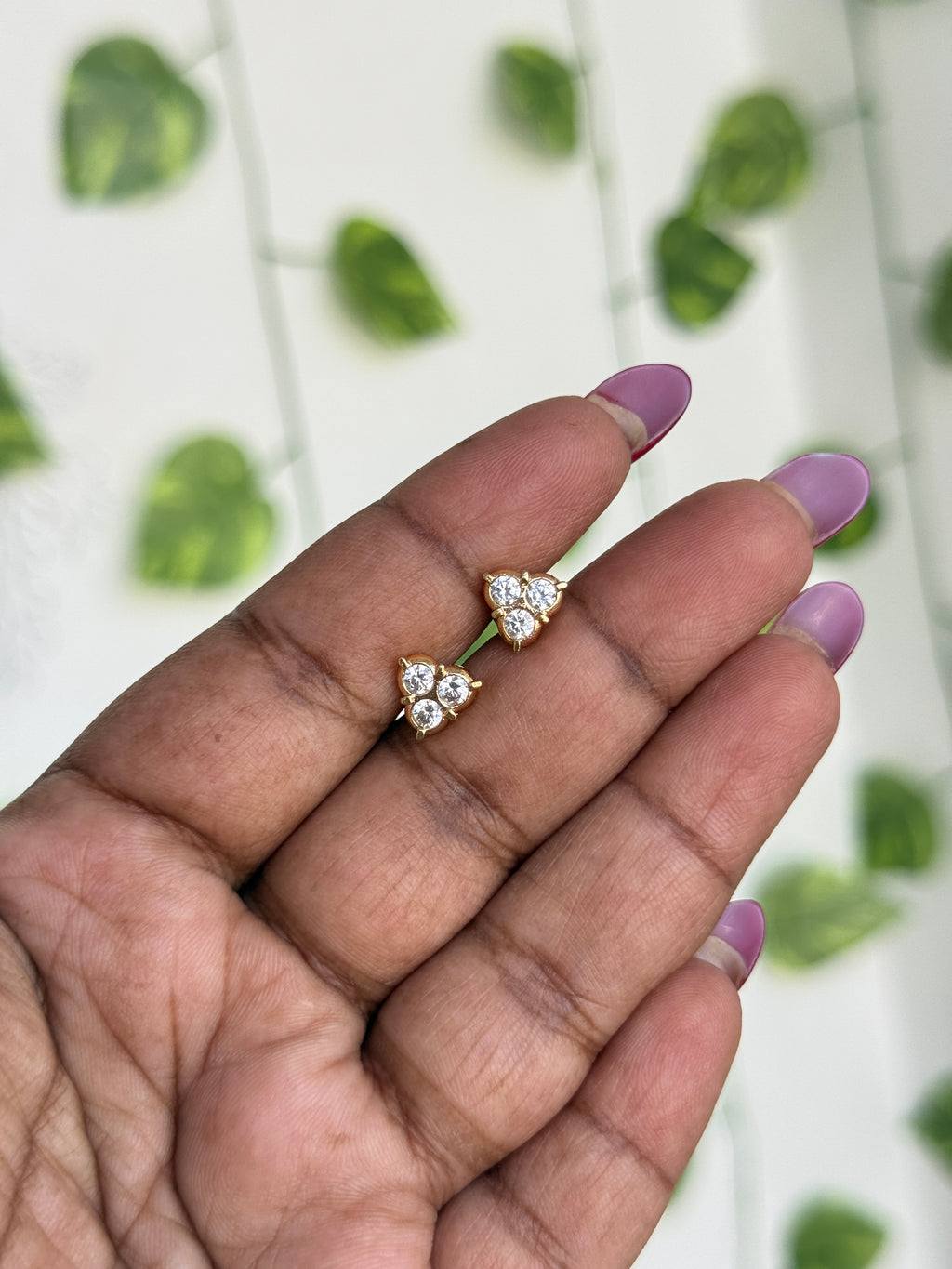 Ph176 panchaloham studs 3 stone studs suits for kids