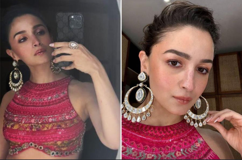 @aliaabhatt inspired Kundan jhumkas mn006