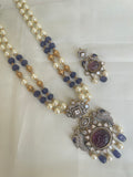 Pumpkin ,pearl beads with Victorian pendant NS30091