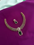 Kante diamond finish neckset with earrings ns912