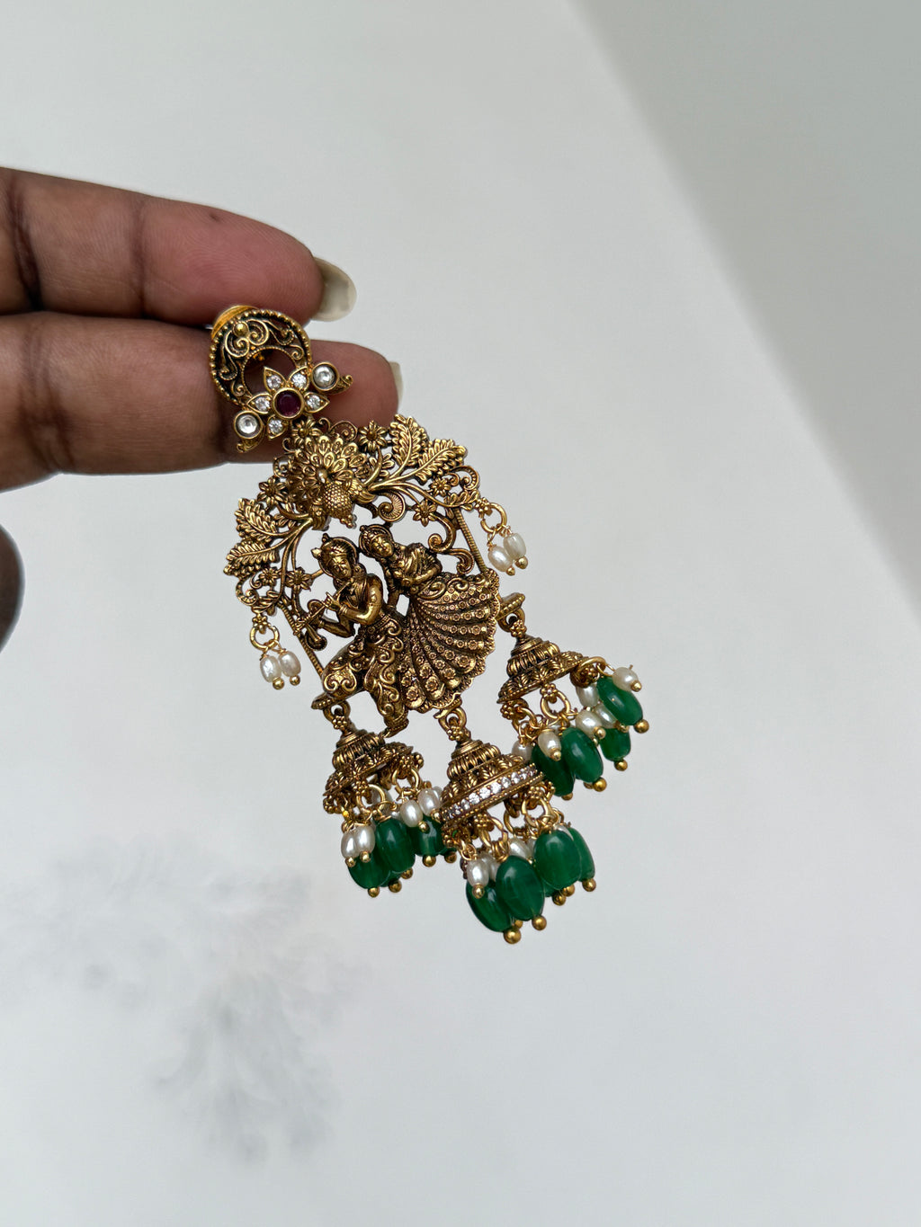 Er135 nakshi radha krishna big size earring