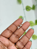 Panchaloham white stone studs With back screw ph635