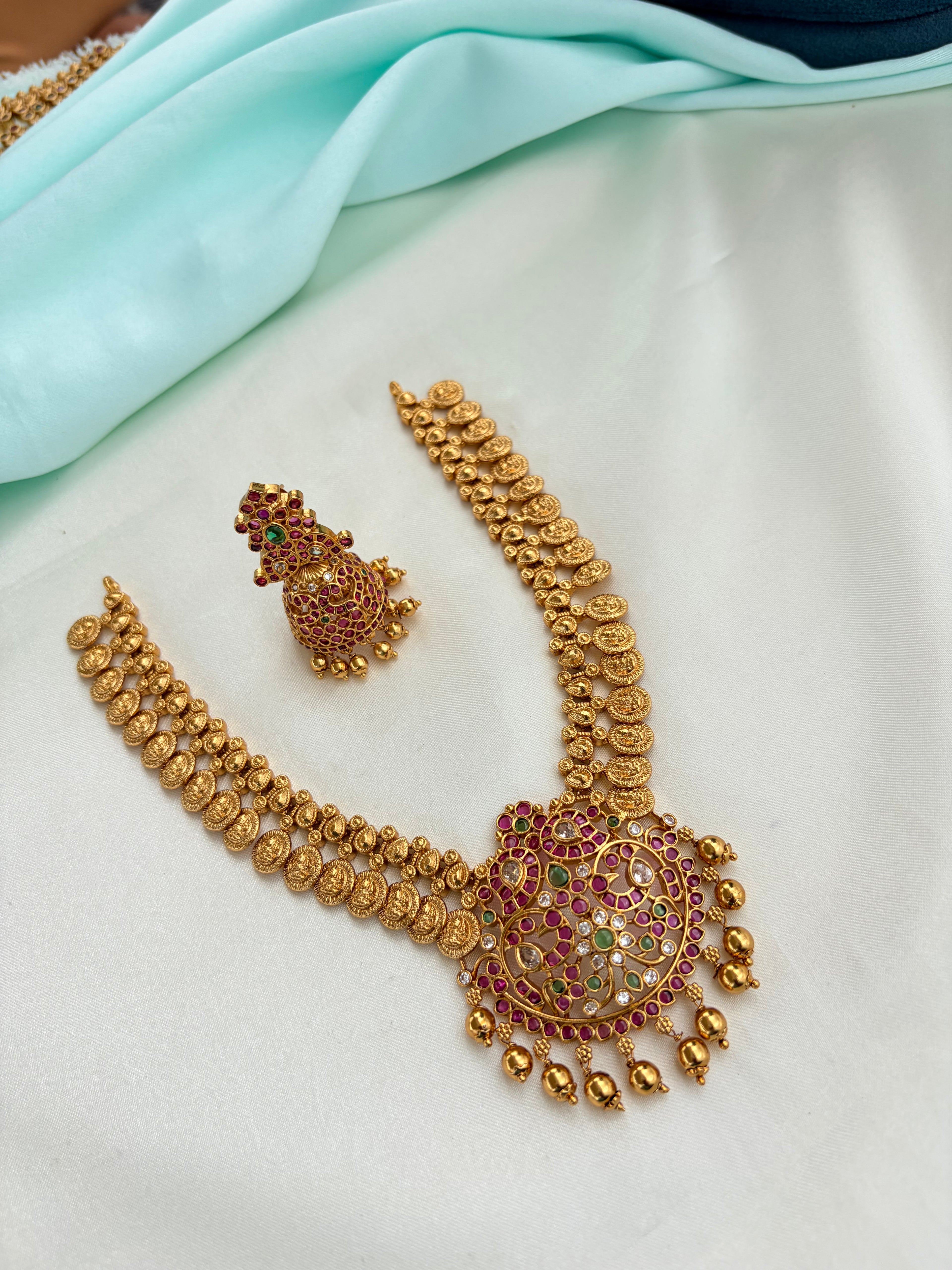 Nakshi Laksmi devi kasu Neckset with Earrings Ns919