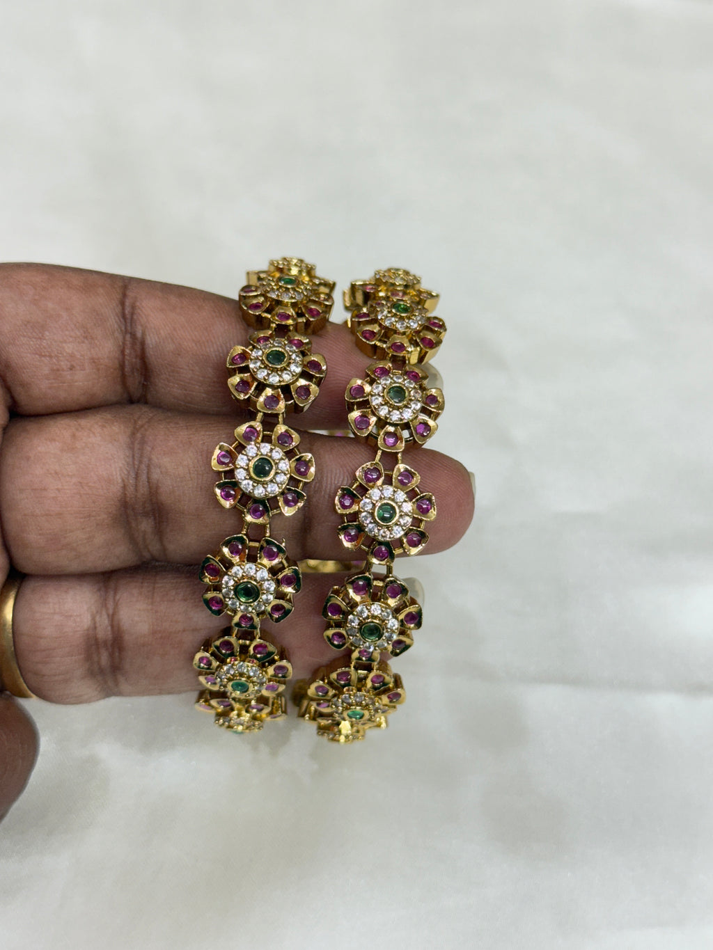 Sb125 flower kemp bangles