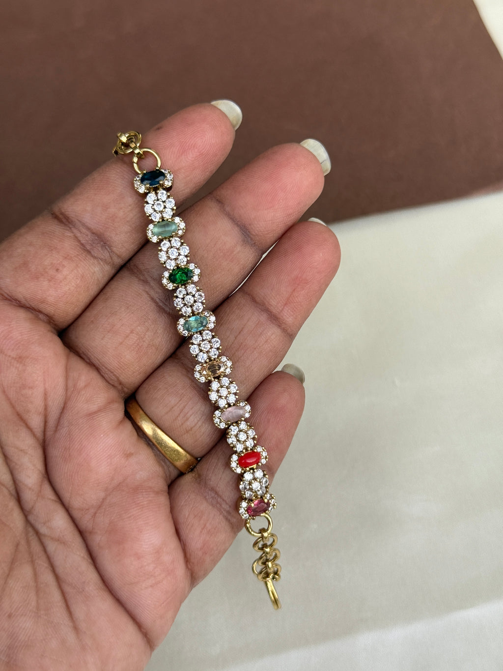Br521 navarathan bracelet