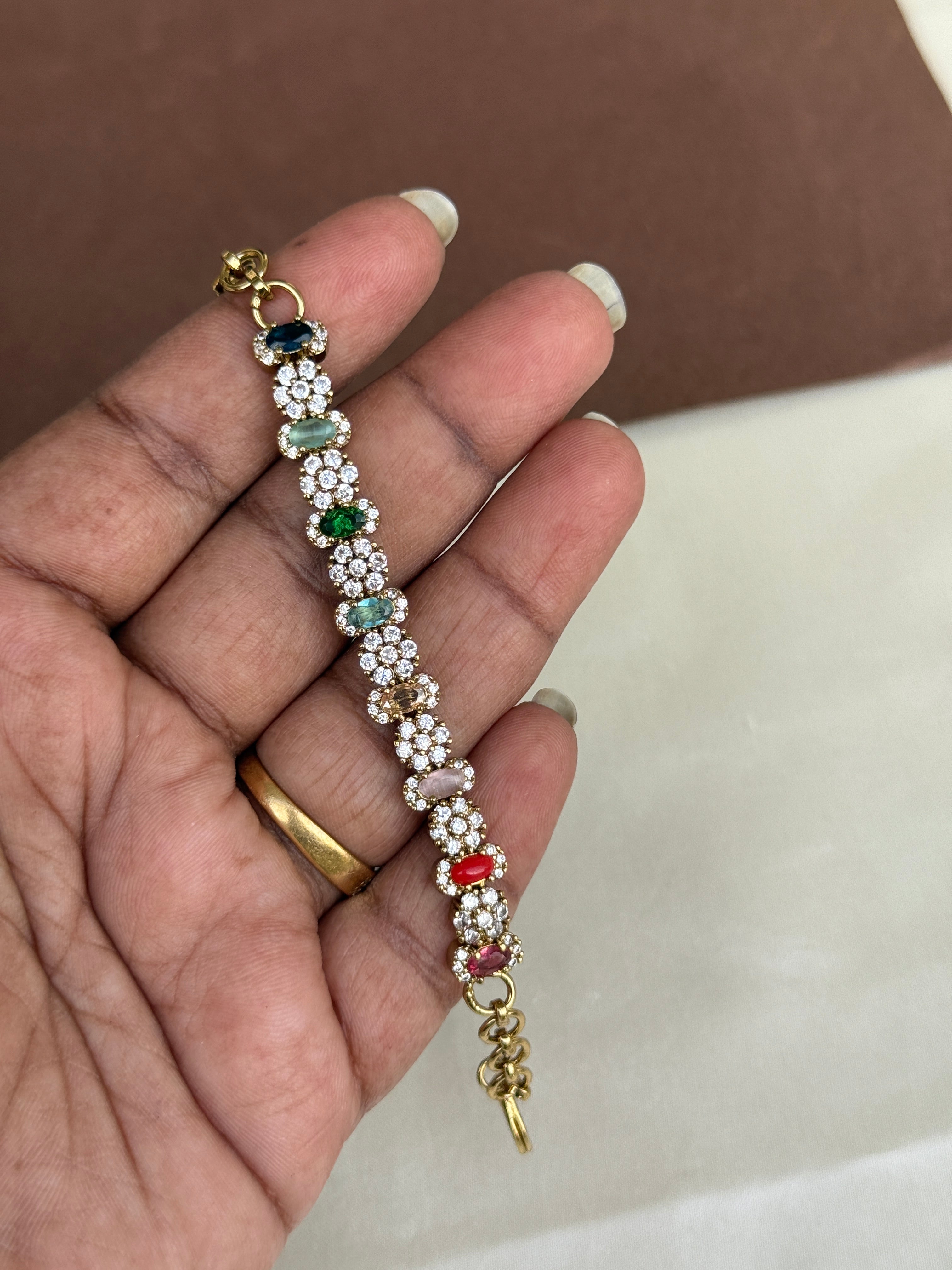 Br521 navarathan bracelet