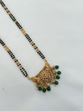 BB5115 long Black Beads chain 2 lines