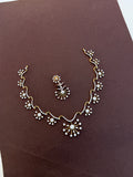 NS802 simple diamond finishing flower Neckset suits for kids and adults