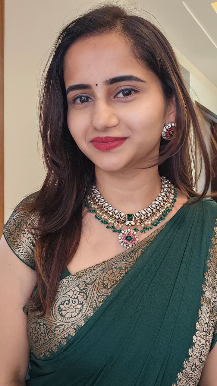 Ns516 jadau kundan moissanite neckset with studs