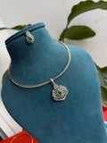 Hs003 gold silver hasli with diamond finish pendant