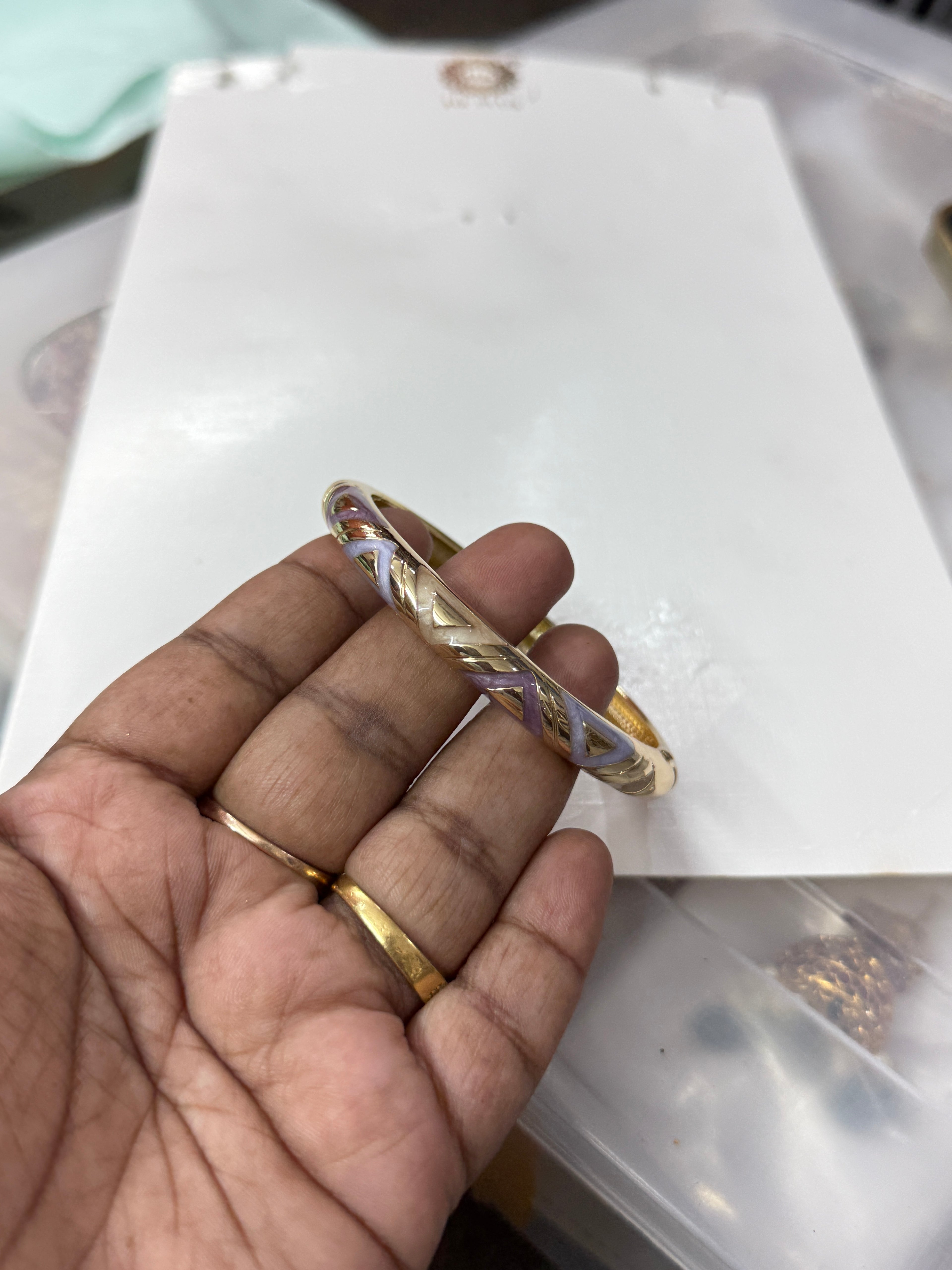 Ab085 anti tarnish openable kada bangle suits for 2.4 and 2.6 size