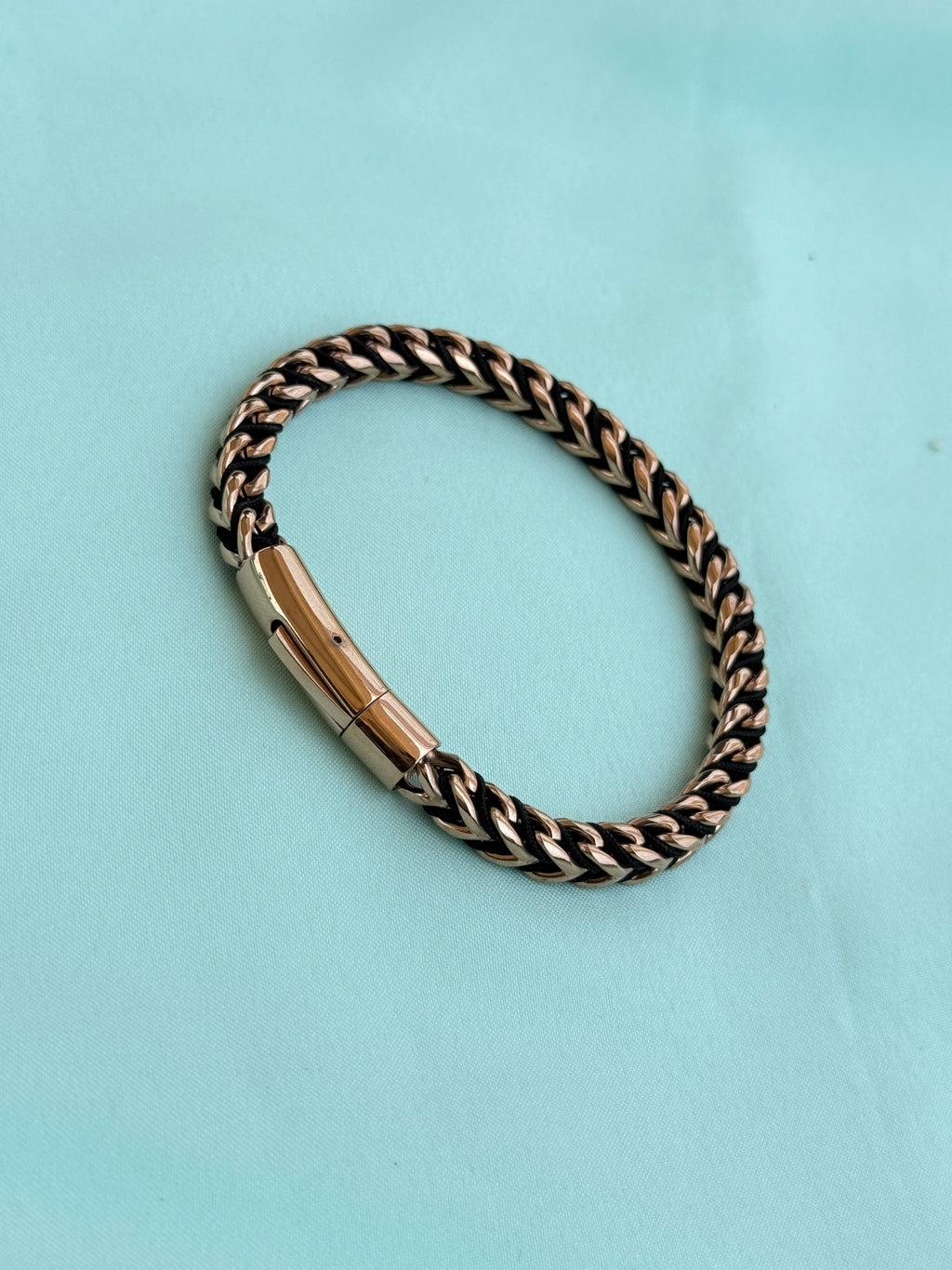 Mn020 mens anti tarnish rose gold openable bracelet suits for 2.6 to 2.8 size