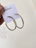 Silver round hoops