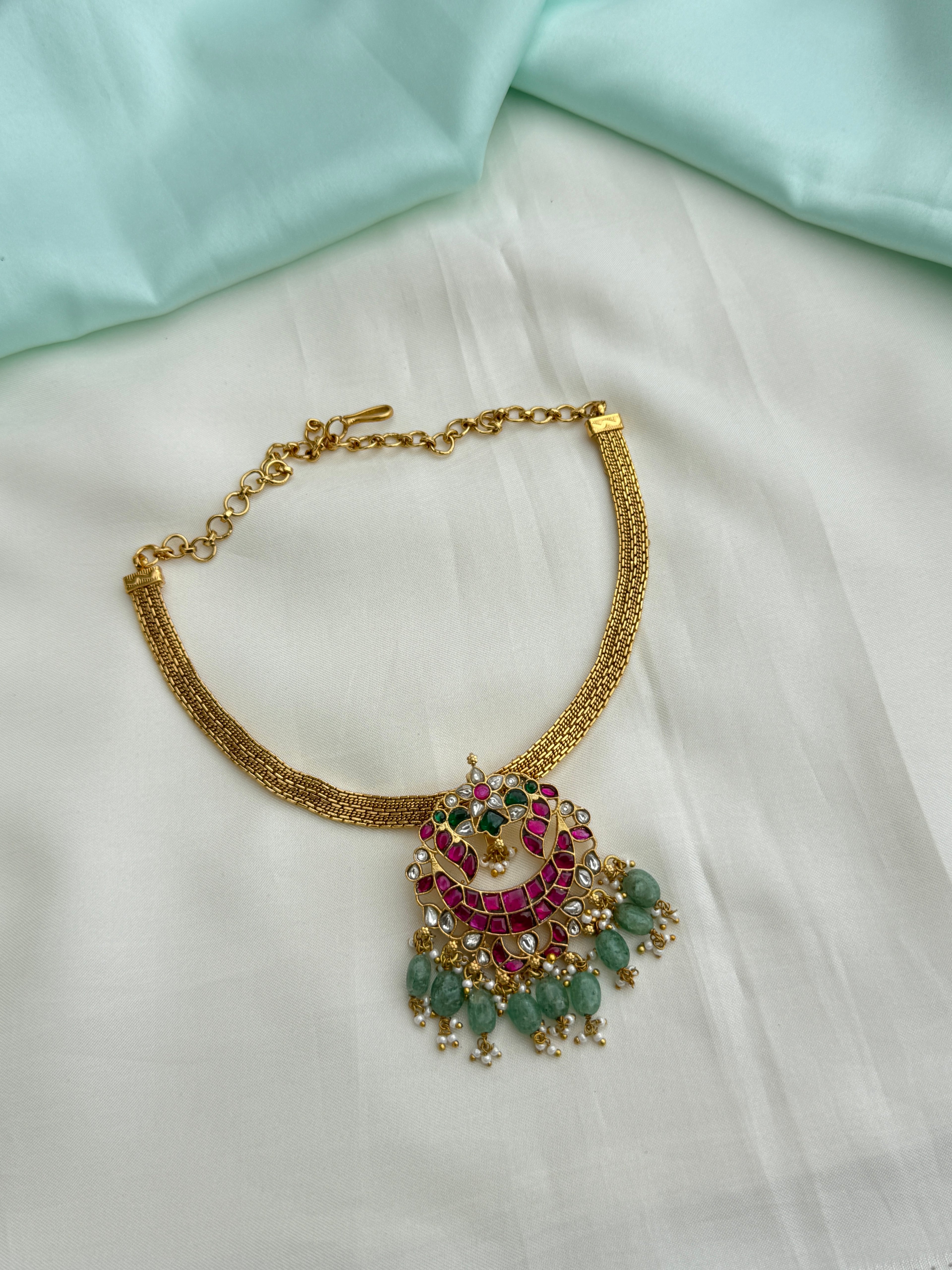 Hs027 jadau Kundan neck set