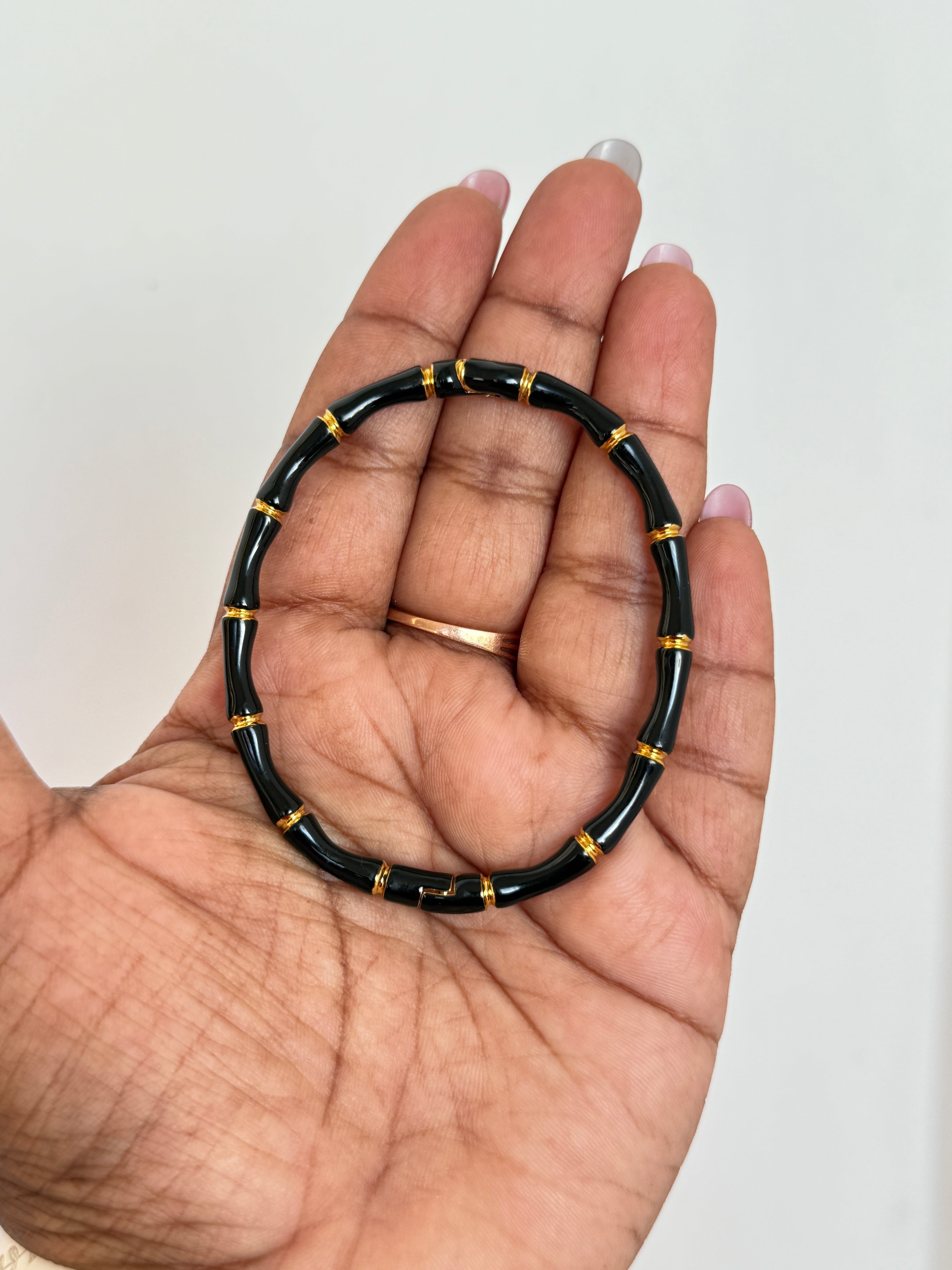 Ab053 bamboo anti tarnish openable bracelets suits for 2-4,2-6