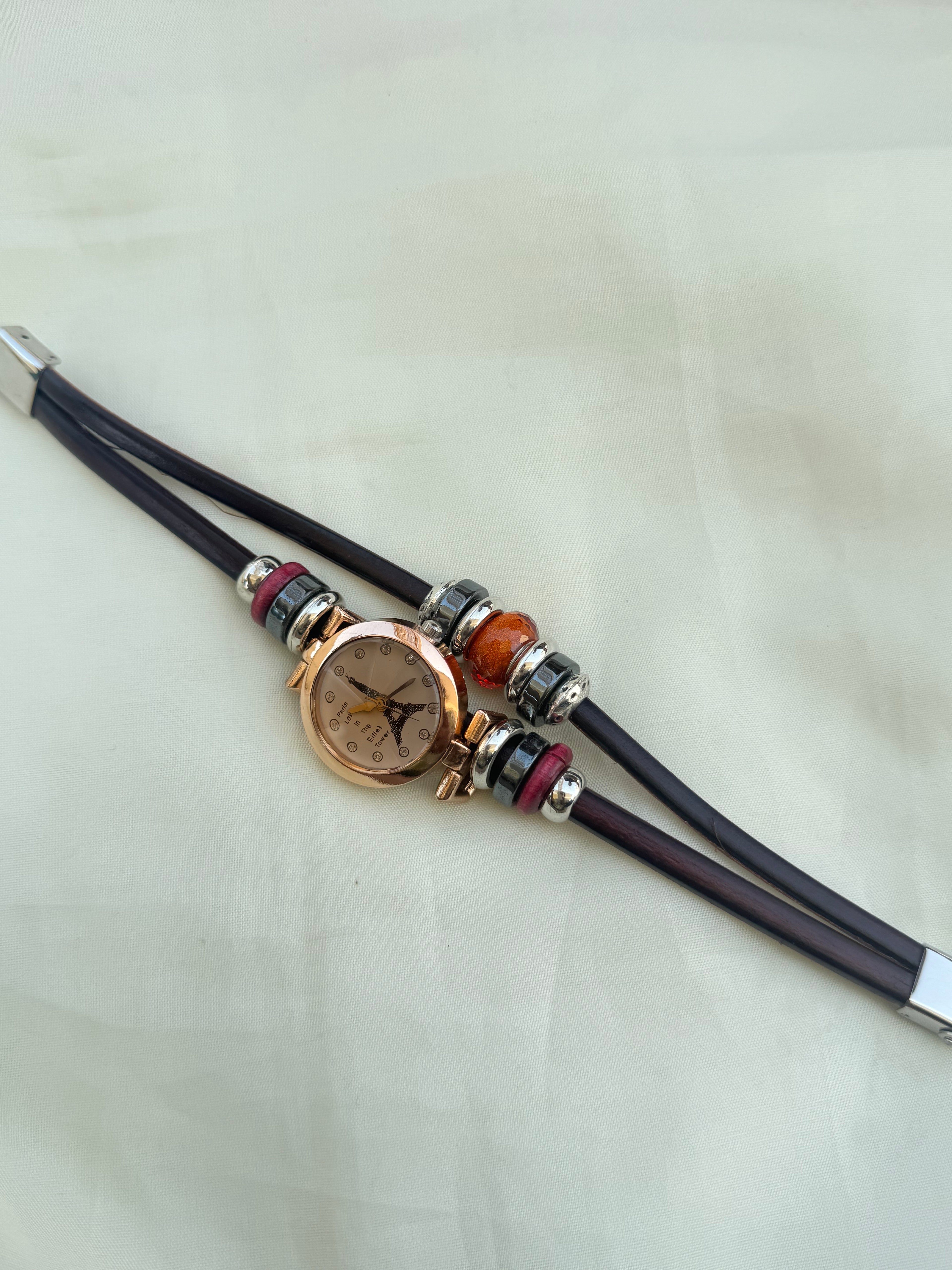 Small Eiffel tower analogue bracelet watches wt002