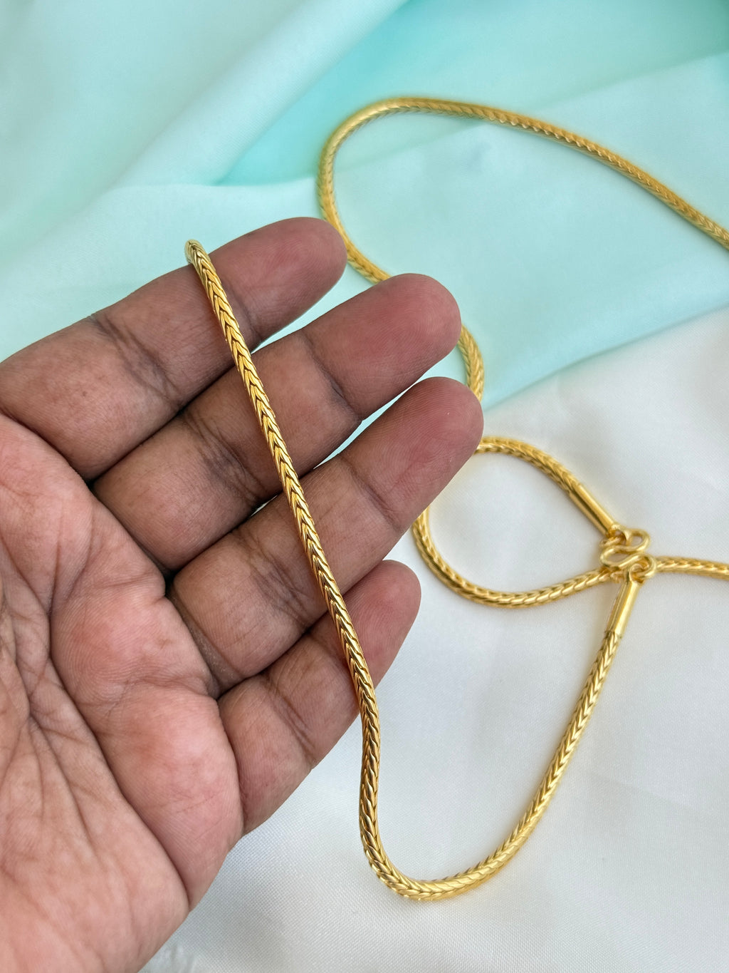 Ph511 Panchaloham polished 30 inches plain thali chains