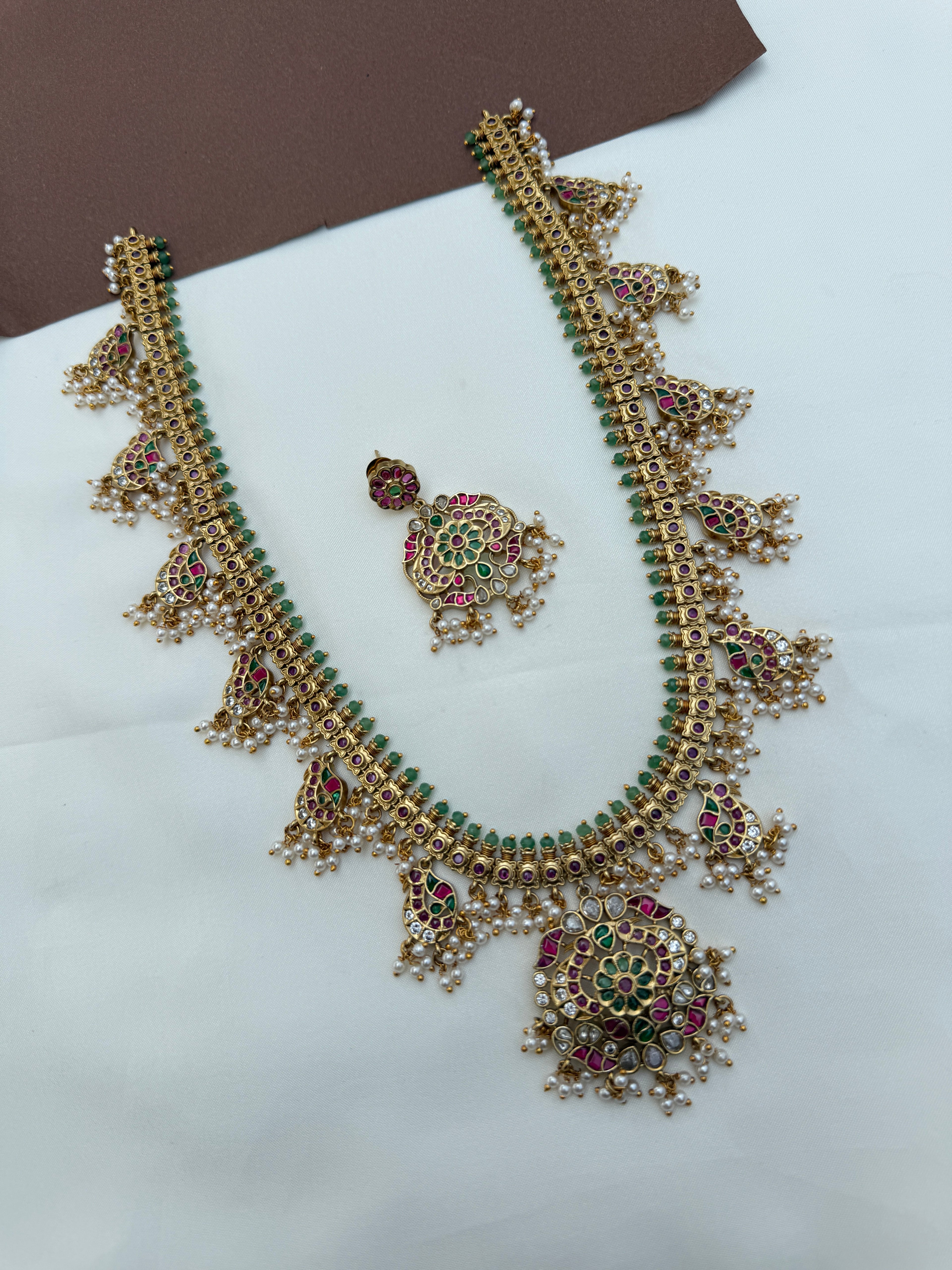 Lh579 jadau kundan gutta pusalu long haram