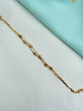 Ab612 micro gold black beads 7 inches 2:4 adjustable chain bracelet