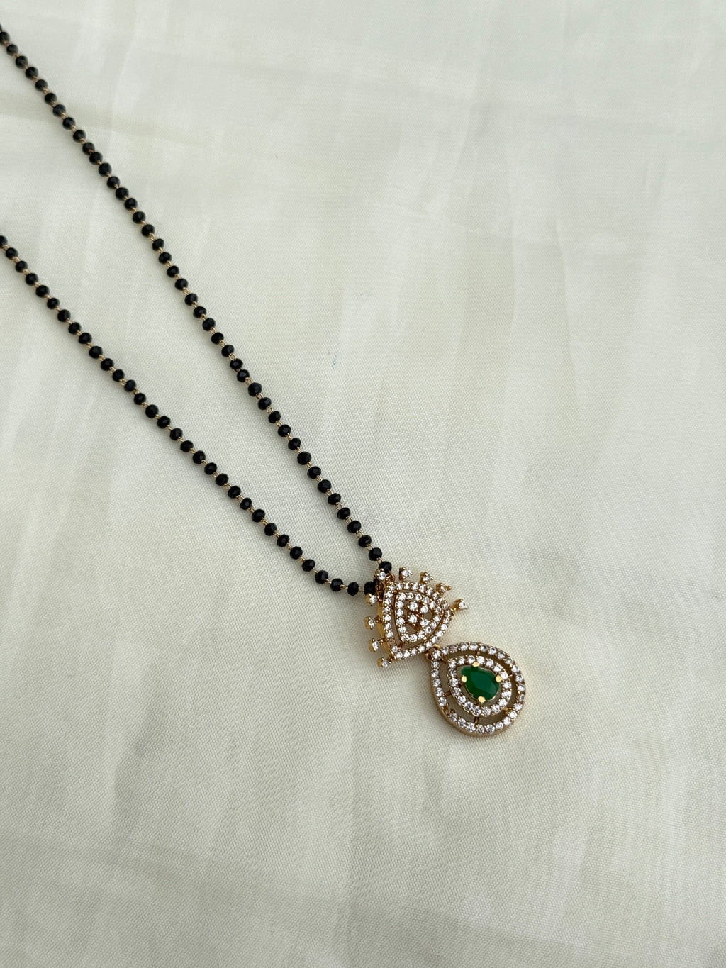 Bb016 18 inches green stone blackbeads