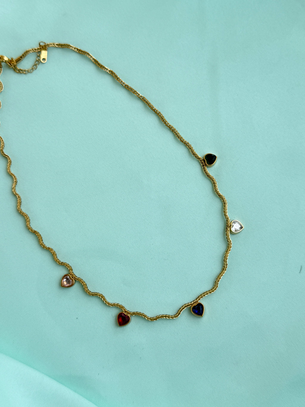 DC101 anti tarnish multi hearts 18inches adjustable daliy wear chains