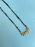 2lines short size white stone Black Beads BB1644
