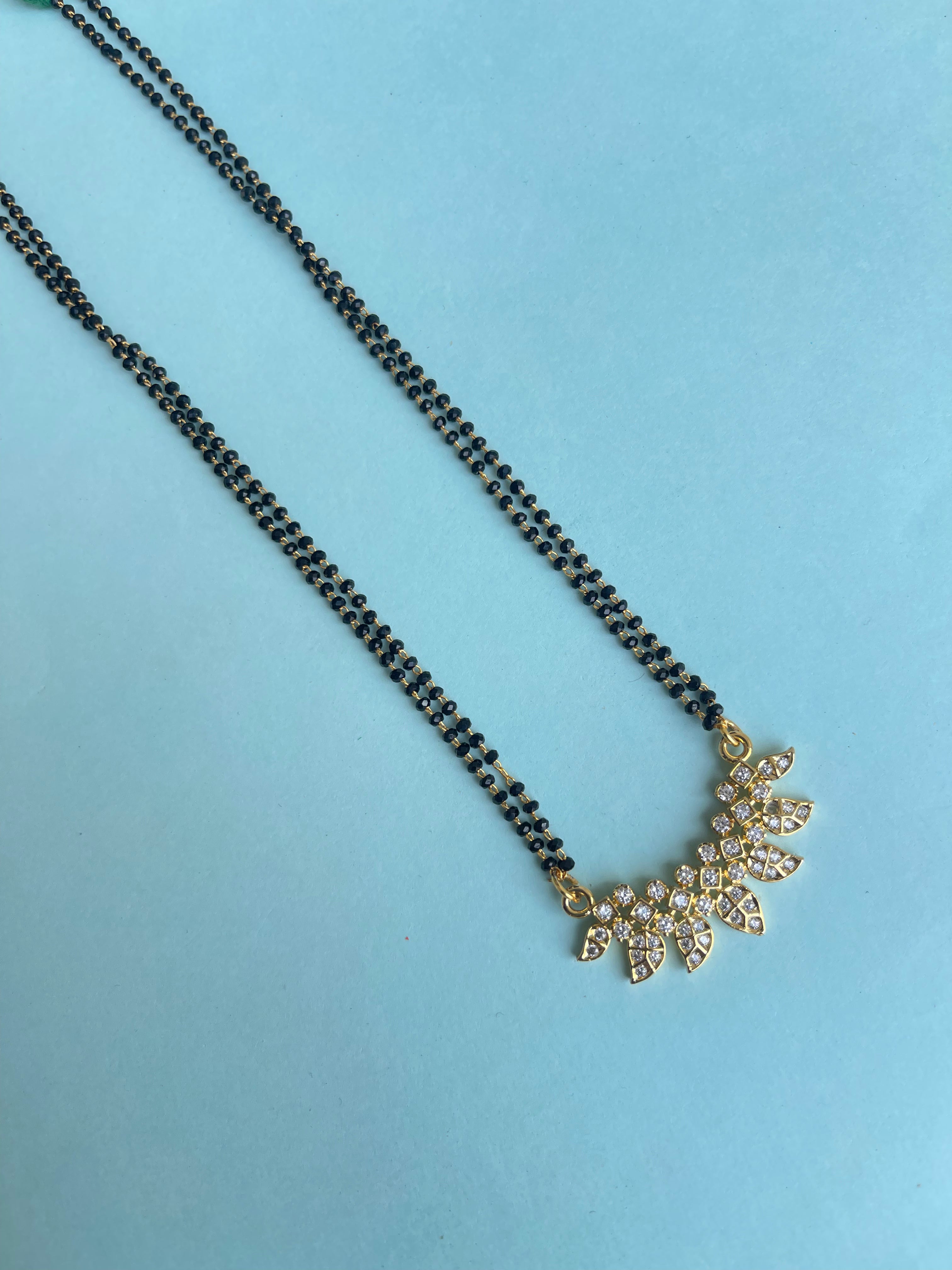 2lines short size white stone blackbeads bb1644