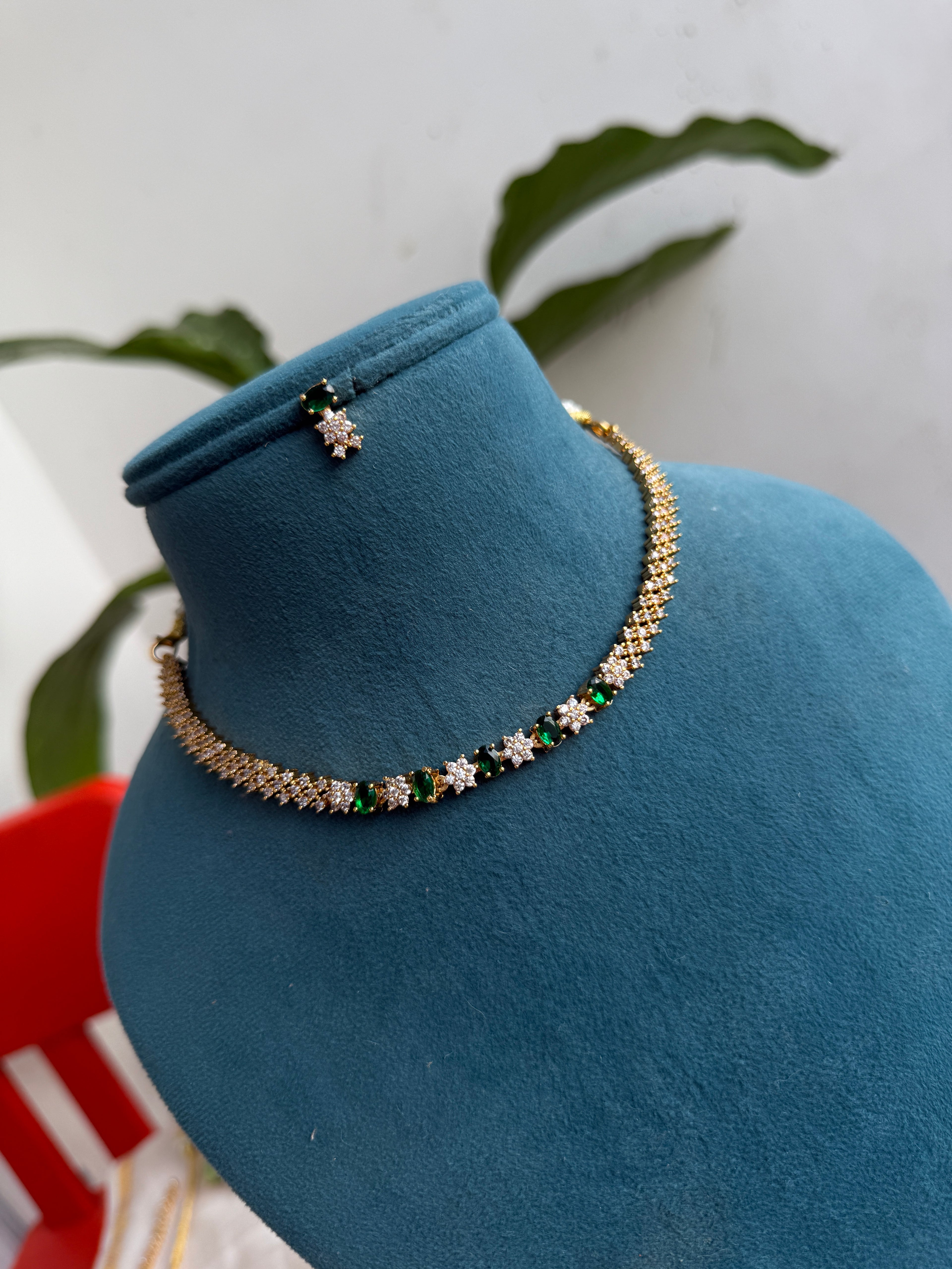 Ns478 simple flower neckset