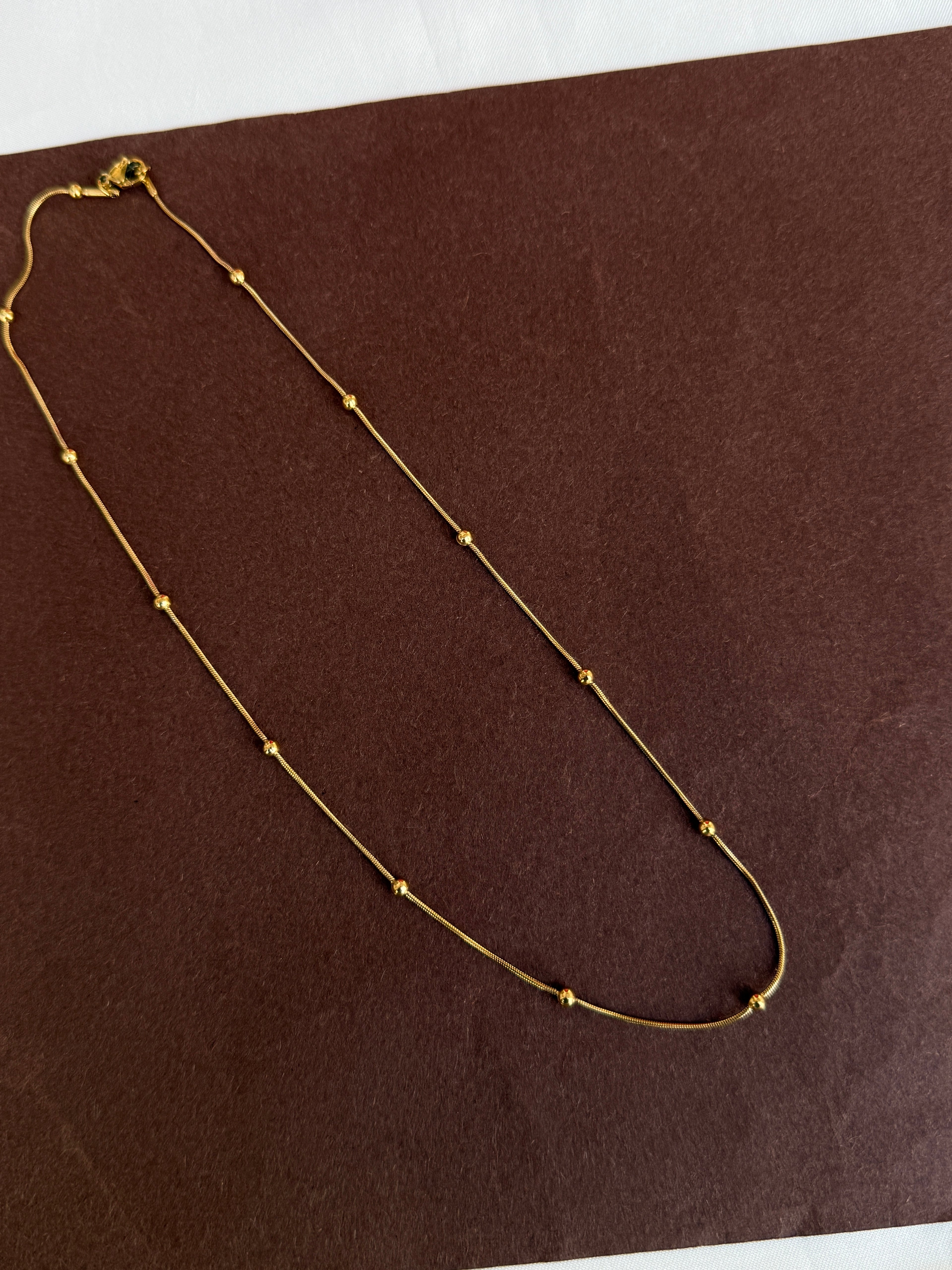 Dc044 anti tarnish gold ball chain suits for kids and adults 17 inches chain