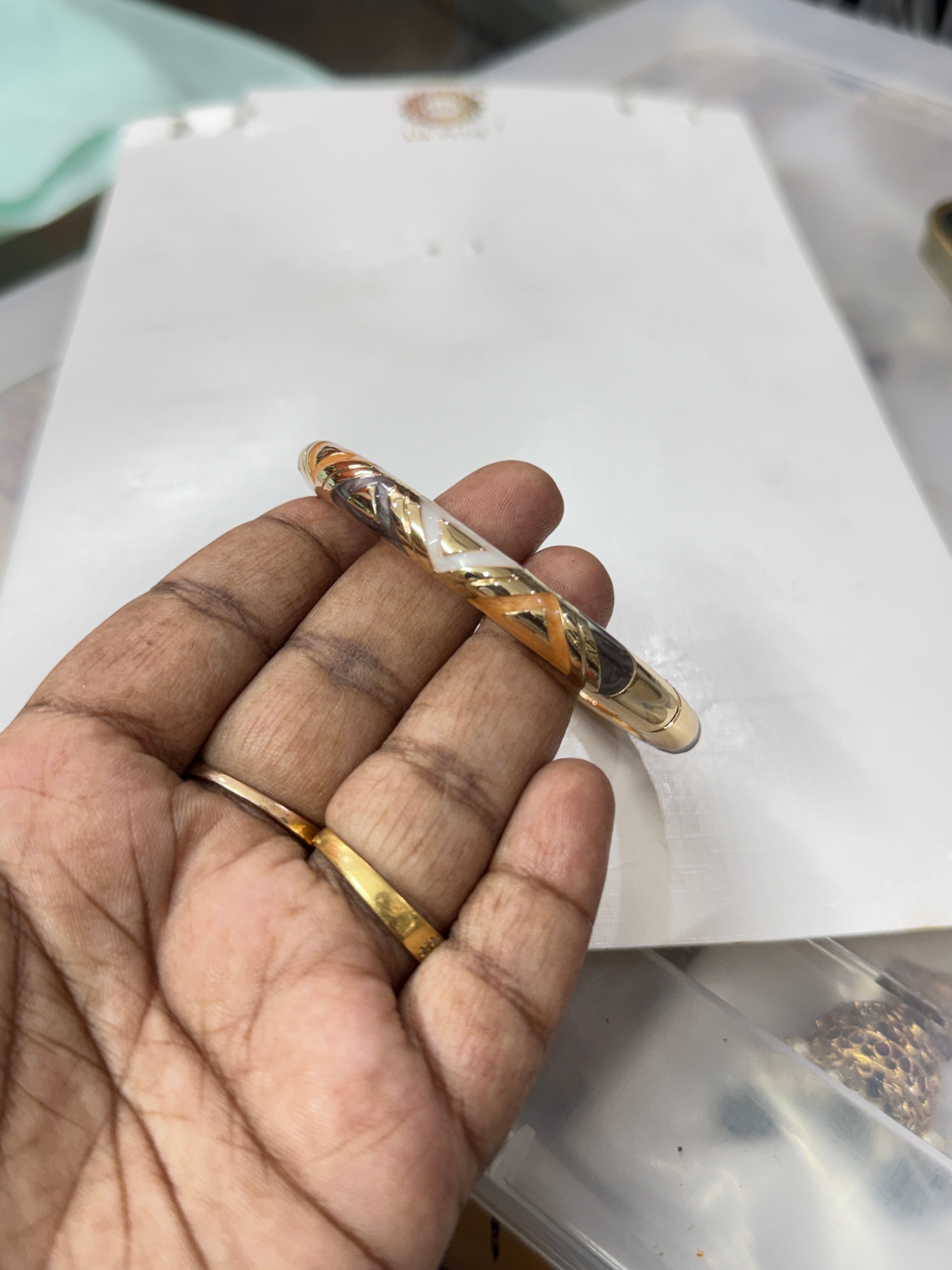 Ab085 anti tarnish openable kada bangle suits for 2.4 and 2.6 size