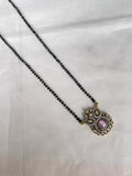 Single line Victorian Kundan blackbeads 18 inches